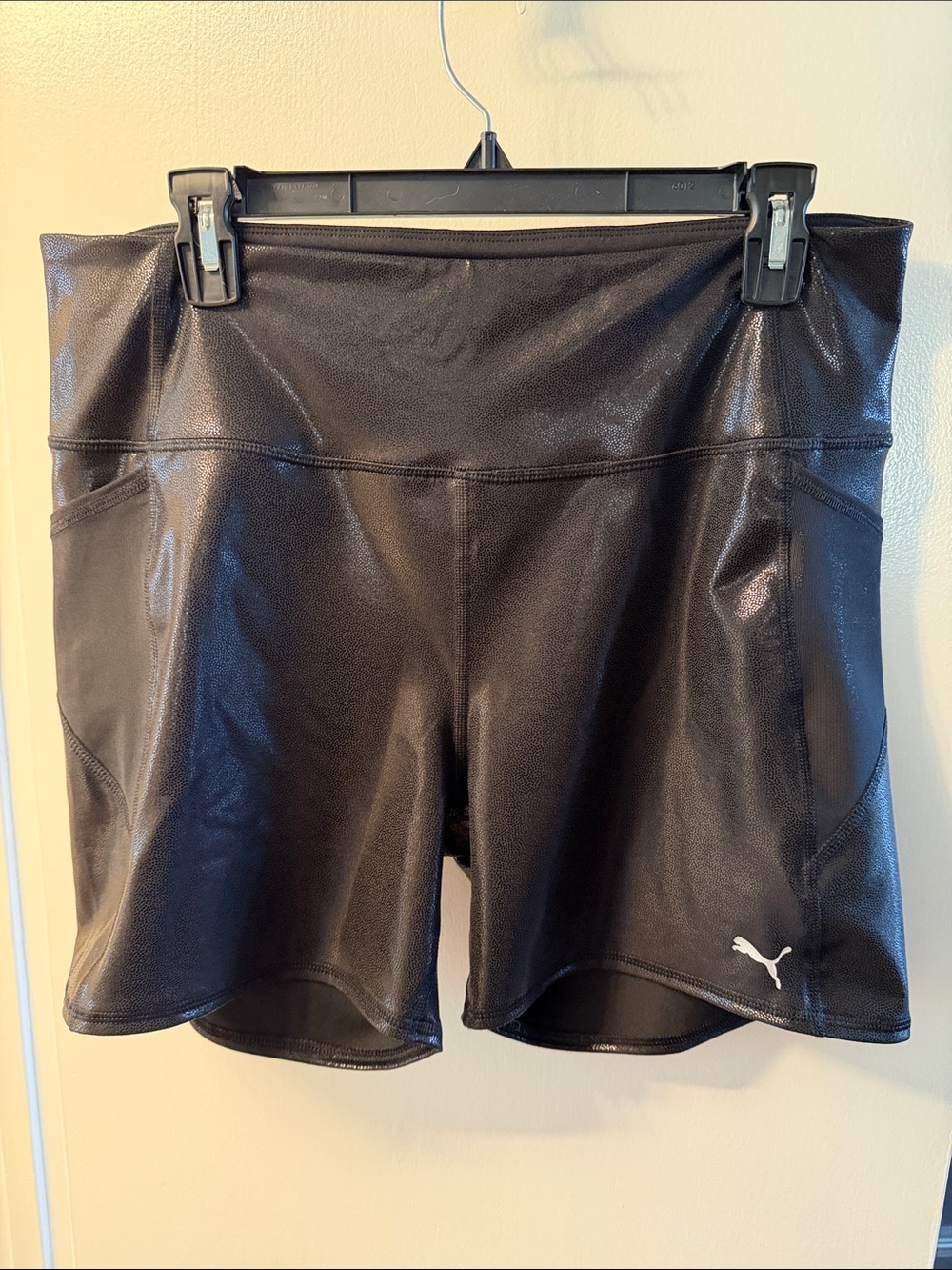 Puma Black Women's Athletic Bike Shorts with Subtle Logo
